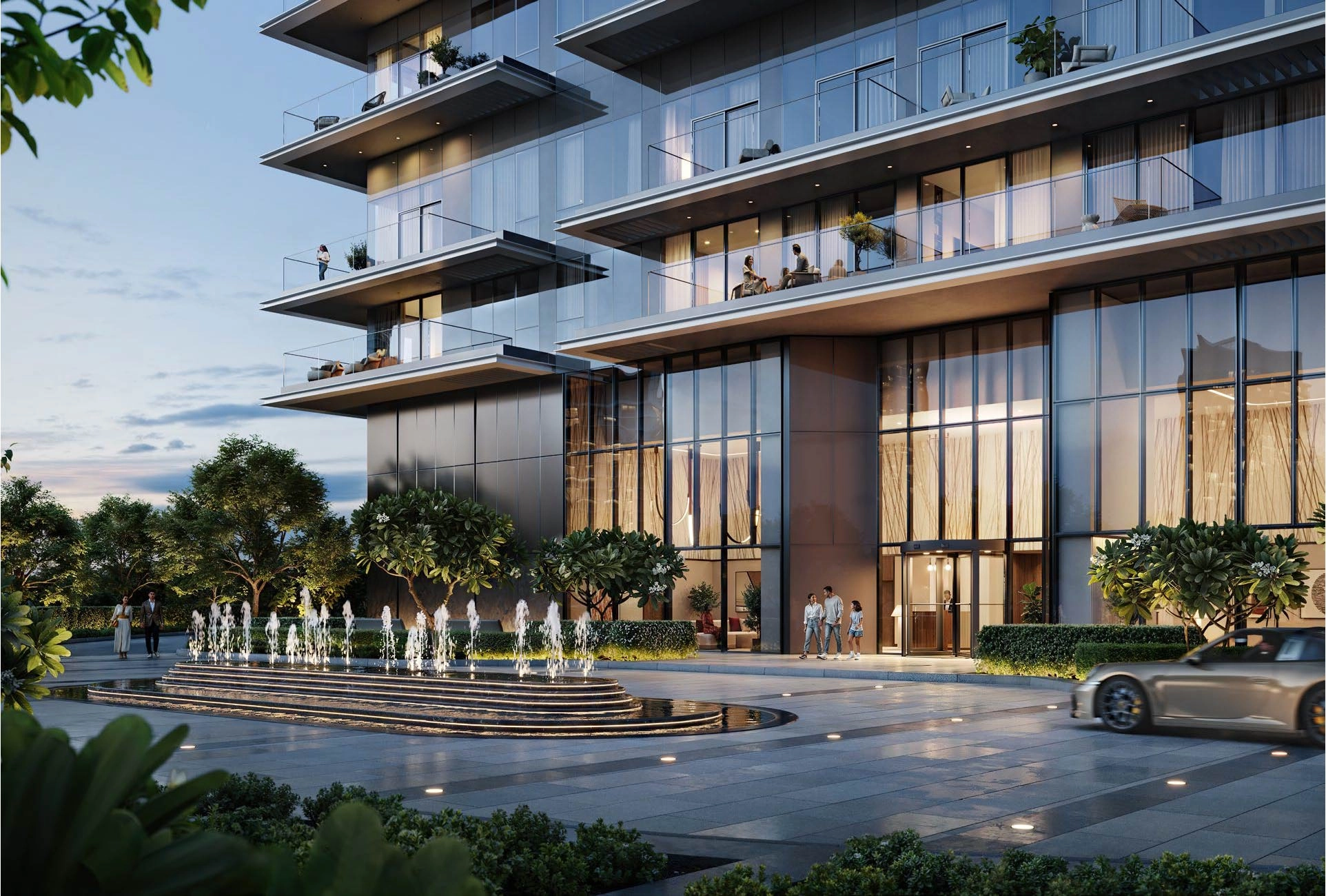 Rooftop gardens and eco-friendly design elements at Albero Dubai